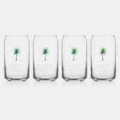 Palm Tree Bachelorette Personalisierter Name Dosenglas (Vorderseite)