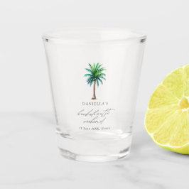 Palm Tree Bachelorette Weekend Shot Glass Schnapsglas