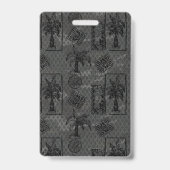 Palm Tree Background Tropical Boho Decor Ausweis (Rückseite)