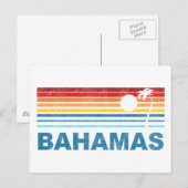 Palm Tree Bahamas Postkarte (Vorne/Hinten)