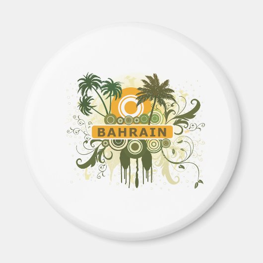 Palm Tree Bahrain Magnet (Vorne)