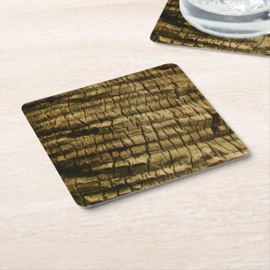 Palm Tree Bark Rechteckiger Pappuntersetzer (angewinkelt)