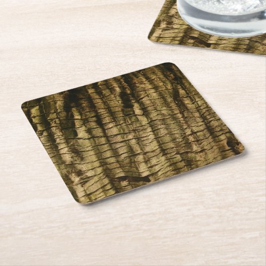 Palm Tree Bark Rechteckiger Pappuntersetzer (angewinkelt)