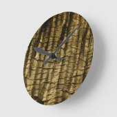 Palm Tree Bark Runde Wanduhr (Winkel)