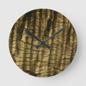 Palm Tree Bark Runde Wanduhr (Vorderseite)