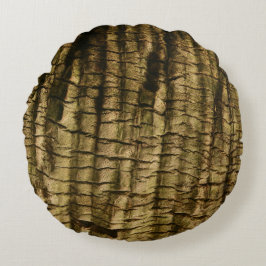 Palm Tree Bark Rundes Kissen