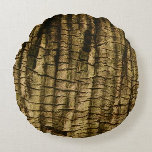 Palm Tree Bark Rundes Kissen (Vorderseite)