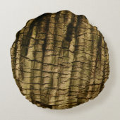 Palm Tree Bark Rundes Kissen (Rückseite)