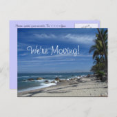 Palm Tree Beach; Adresswechsel Ankündigungspostkarte (Vorne/Hinten)