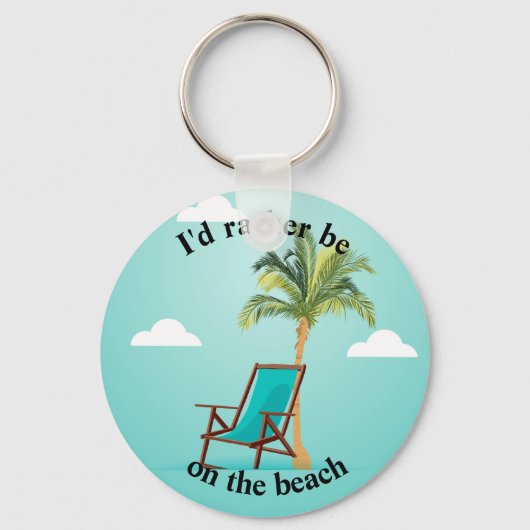 Palm Tree Beach Chair Schlüsselanhänger (Vorderseite)