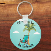 Palm Tree Beach Chair Schlüsselanhänger (Vorderseite)