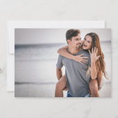 Palm Tree Beach Destination Wedding Save The Date (Rückseite)