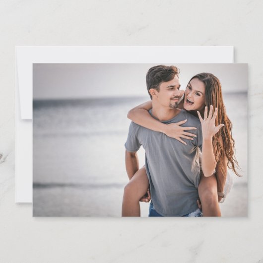 Palm Tree Beach Destination Wedding  Save The Date (Rückseite)