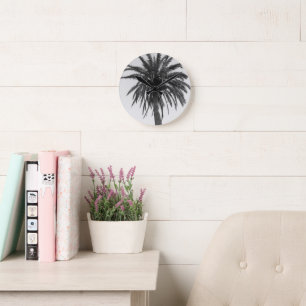 Palm Tree Beach Dream #7 #tropical #wall #art Runde Wanduhr
