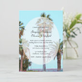 Palm Tree Beach Einladung (Stehend Vorderseite)