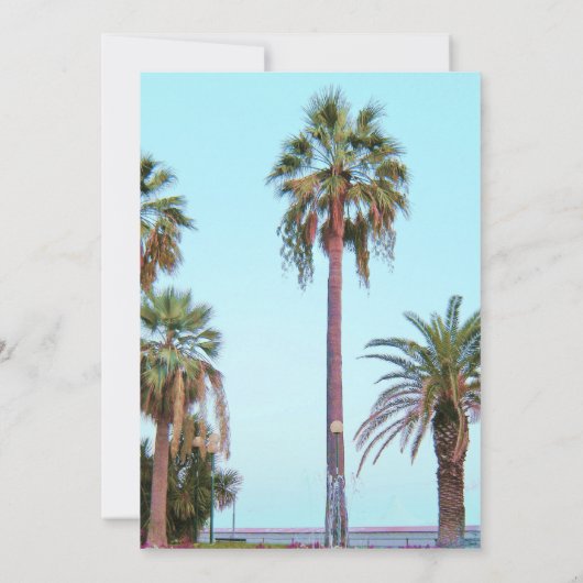 Palm Tree Beach Einladung (Rückseite)