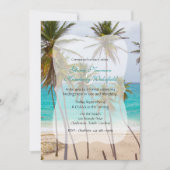 Palm Tree Beach Einladung (Vorderseite)