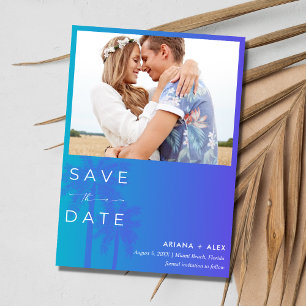 Palm Tree Beach Foto Wedding Save The Date