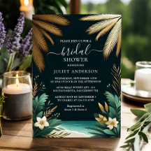 Palm Tree Beach Green und Gold Brautparty