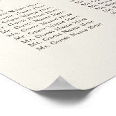 Palm Tree Beach Hochzeit 30 Tischkarten Poster (Ecke)