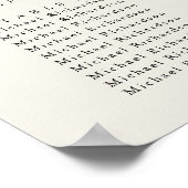 Palm Tree Beach Hochzeit 9 Tischkarten Poster (Ecke)