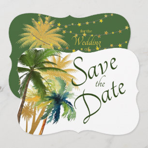 Palm Tree Beach Hochzeit Save the Date
