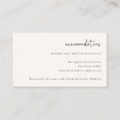 Palm Tree Beach Hochzeitsunterkünfte Begleitkarte (Vorderseite)