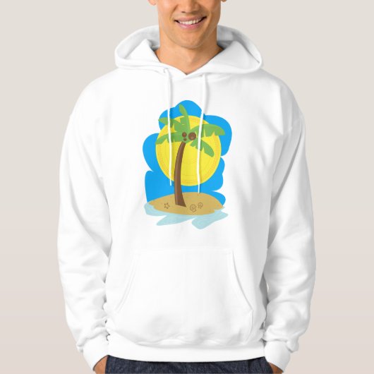 Palm Tree Beach Hoodie (Vorderseite)
