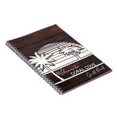 Palm Tree Beach House Gästebuch Nautical Notizblock (Rechte Seite)