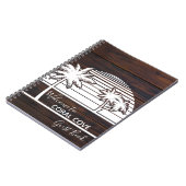 Palm Tree Beach House Gästebuch Nautical Notizblock (Linke Seite)