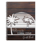 Palm Tree Beach House Gästebuch Nautical Notizblock (Vorderseite)