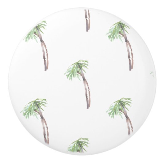 Palm Tree Beach House Keramikknauf (Vorderseite)