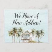 Palm Tree Beach House - neue Adresse Postkarte (Vorderseite)