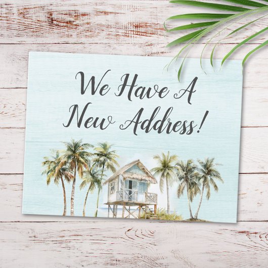 Palm Tree Beach House - neue Adresse Postkarte