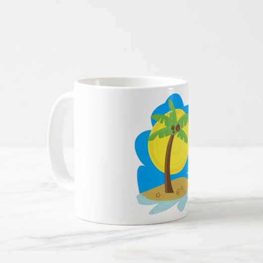 Palm Tree Beach Kaffeetasse (Vorderseite Links)