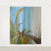 Palm Tree Beach Landschaftlich Ocean Landschaft Hi Wandteppich (Vorderseite)