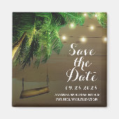 Palm Tree Beach Lights Speichern Sie die Datumsmag Magnet (Vorne)