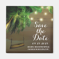 Palm Tree Beach Lights Speichern Sie die Datumsmag