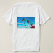 Palm Tree Beach Seashore - Tropical Paradise T-Shirt (Design Rückseite)