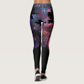 Palm Tree Beach, Space Galaxy Star, Leggings (Rückseite)