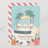 Palm Tree Beach Stühle Snow Globe Weihnachten (Vorne/Hinten)