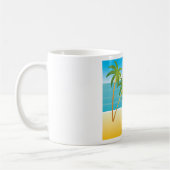 Palm Tree Beach Szene Kaffeetasse (Links)