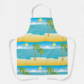 Palm Tree Beach Szene Schürze (Vorderseite)