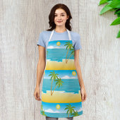 Palm Tree Beach Szene Schürze