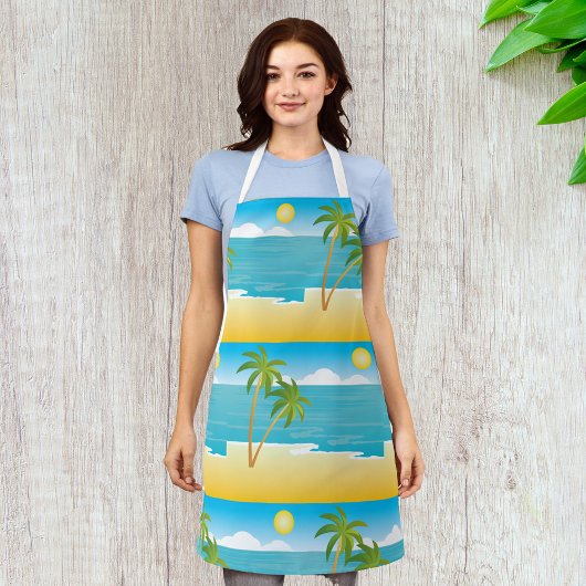 Palm Tree Beach Szene Schürze