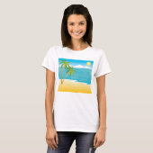 Palm Tree Beach Szene T-Shirt (Vorne ganz)