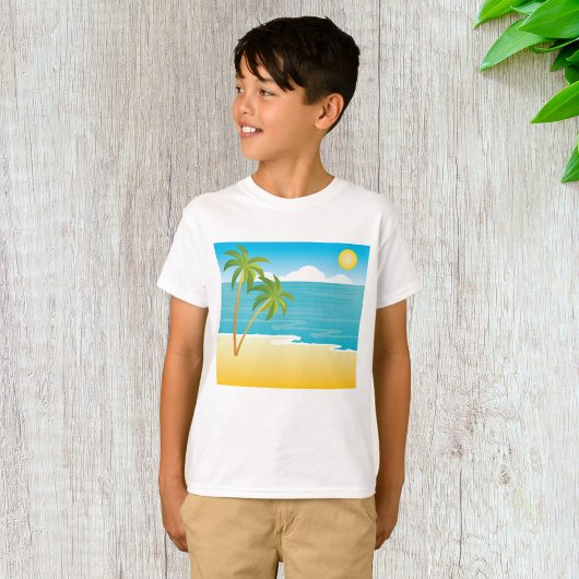 Palm Tree Beach Szene T-Shirt