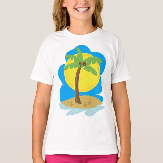 Palm Tree Beach T-Shirt (Vorderseite)