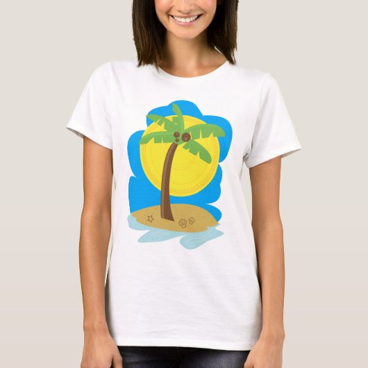Palm Tree Beach T-Shirt (Vorderseite)