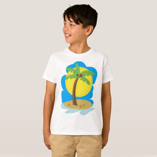 Palm Tree Beach T-Shirt (Vorne ganz)
